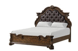 Leovanni Dark Brown Bombay Tufted King Bed by Furniture of America at Eve Furniture