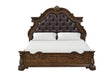 Leovanni Dark Brown Bombay Tufted King Bed by Furniture of America at Eve Furniture