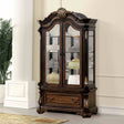 Leovanni Dark Brown Curio Cabinet by Furniture of America at Eve Furniture