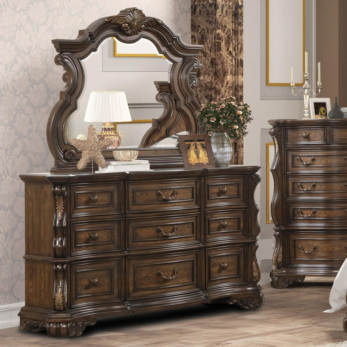 Leovanni Dark Brown Dresser by Furniture of America at Eve Furniture