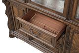 Leovanni Dark Brown Hutch and Buffet by Furniture of America at Eve Furniture