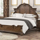 Leovanni Traditional Dark Brown 5-Piece Queen Bedroom Set by Furniture of America at Eve Furniture