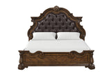 Leovanni Dark Brown Bombay Tufted Queen Bed by Furniture of America at Eve Furniture