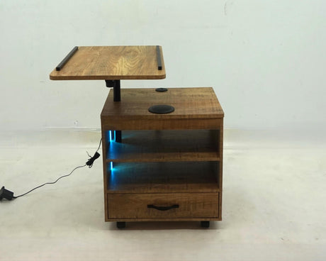 Lerma Mango 1-drawer Adjustable Tray Top Nightstand With Speaker by Coaster at Eve Furniture