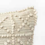 Leroy Cream Raised Pattern Detail Decorative Pillow Cover by Mercana at Eve Furniture