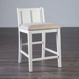 Lescles White/Gray 3 Pc Counter Ht Set (1 Table + 2 Chairs) by Furniture of America at Eve Furniture