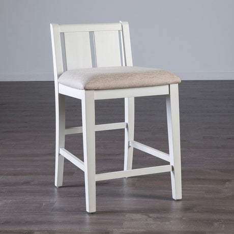 Lescles White/Gray 3 Pc Counter Ht Set (1 Table + 2 Chairs) by Furniture of America at Eve Furniture