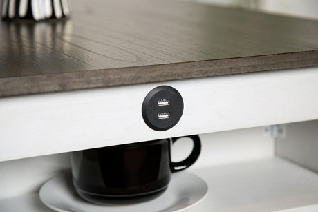 Lescles White/Gray 3 Pc Counter Ht Set (1 Table + 2 Chairs) by Furniture of America at Eve Furniture