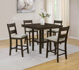 Lester Brown 5-Piece Counter Height Dining Set by Crown Mark at Eve Furniture