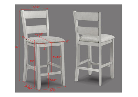 Lester Driftwood 5-Piece Counter Height Set by Crown Mark at Eve Furniture