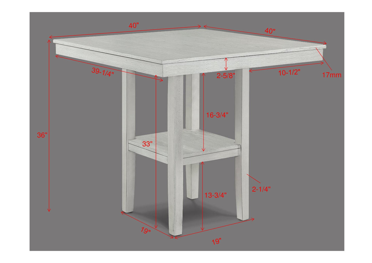 Lester Driftwood 5-Piece Counter Height Set by Crown Mark at Eve Furniture