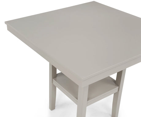 Lester Greige 5-Piece Counter Height Dining Set by Crown Mark at Eve Furniture