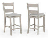 Lester Greige 5-Piece Counter Height Dining Set by Crown Mark at Eve Furniture