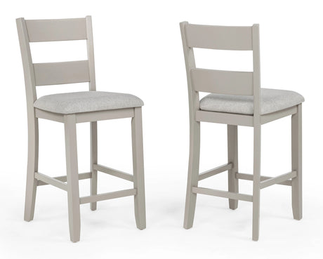 Lester Greige 5-Piece Counter Height Dining Set by Crown Mark at Eve Furniture