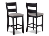 Lester Light Gray 5-Piece Counter Height Set by Crown Mark at Eve Furniture