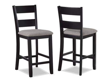 Lester Light Gray 5-Piece Counter Height Set by Crown Mark at Eve Furniture
