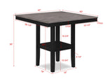 Lester Light Gray 5-Piece Counter Height Set by Crown Mark at Eve Furniture