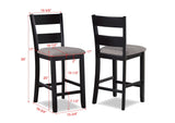 Lester Light Gray 5-Piece Counter Height Set by Crown Mark at Eve Furniture