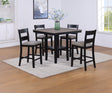 Lester Light Gray 5-Piece Counter Height Set by Crown Mark at Eve Furniture