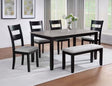 Lester Light Gray 6-Piece Dining Set by Crown Mark at Eve Furniture