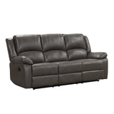 Letha Gray PU Leather Sofa & Loveseat by Furniture of America at Eve Furniture