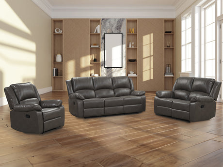 Letha Gray PU Leather Sofa & Loveseat by Furniture of America at Eve Furniture