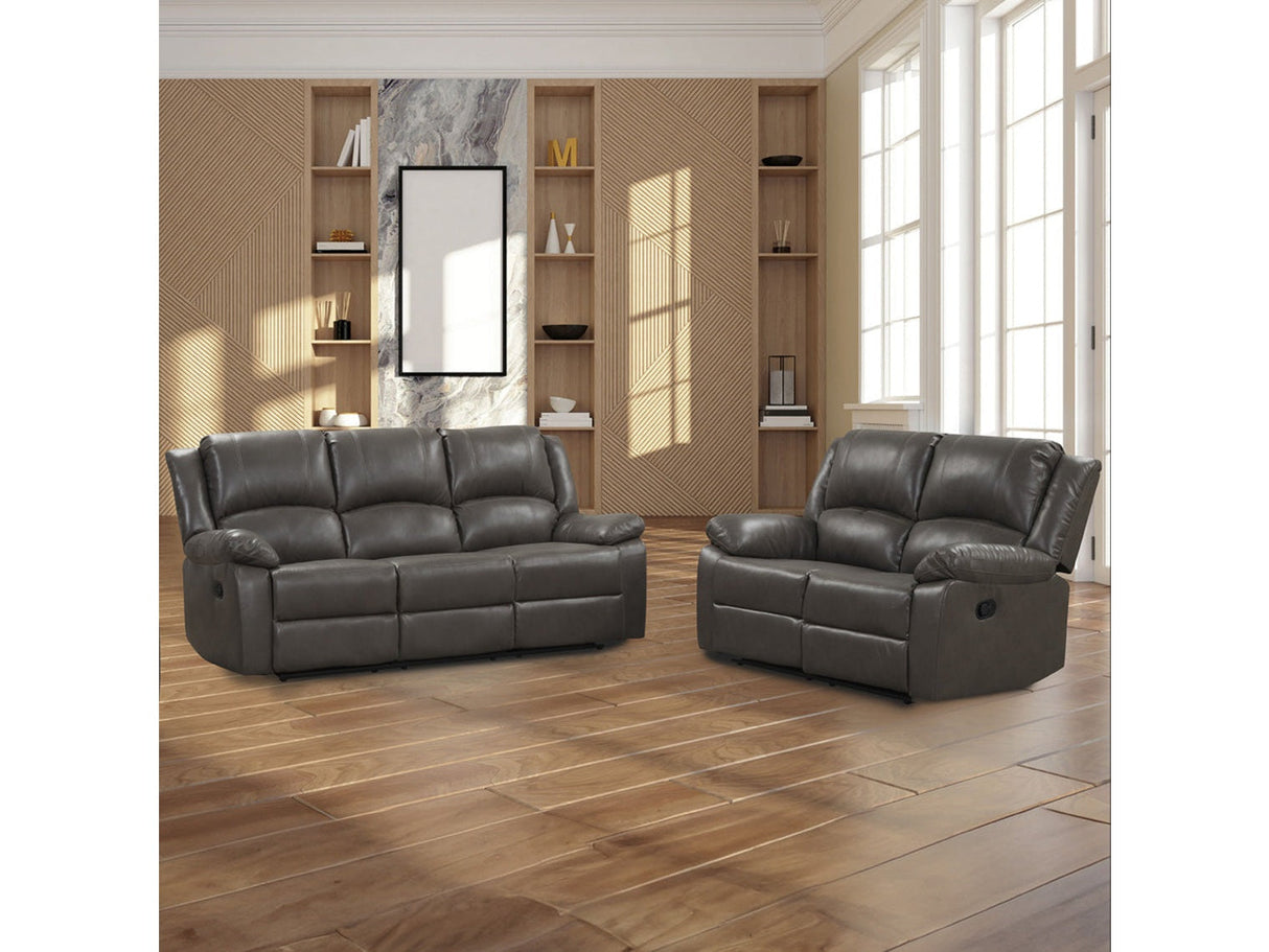 Letha Gray PU Leather Sofa & Loveseat by Furniture of America at Eve Furniture