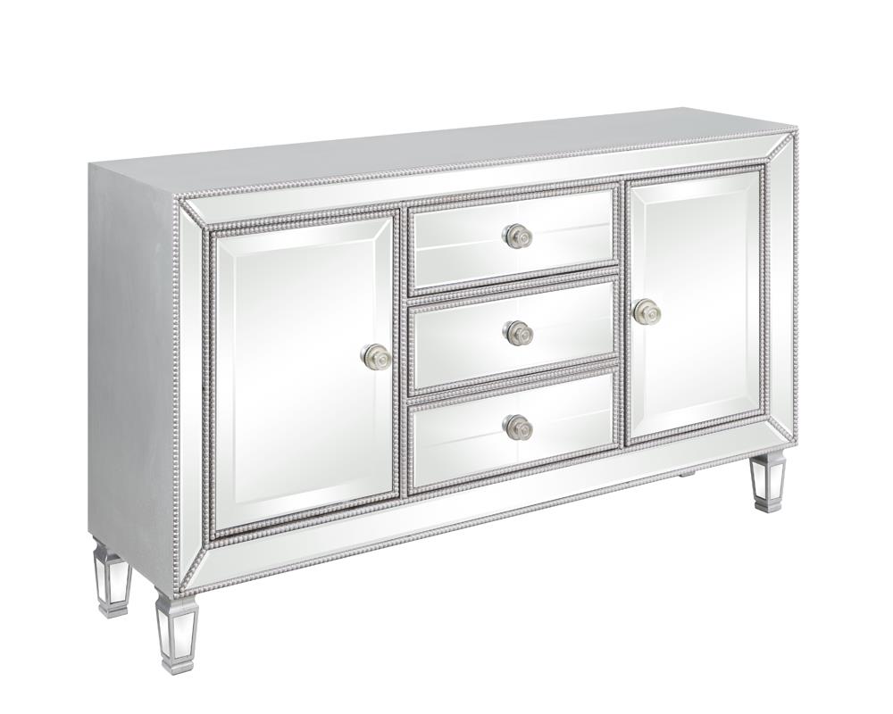 Leticia Silver 3-Drawer Accent Cabinet