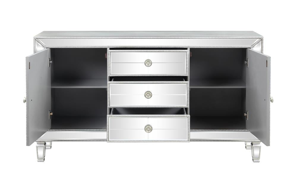 Leticia Silver 3-Drawer Accent Cabinet