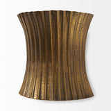 Letitia Gold Hammered Metal Fan Wall Sconce by Mercana at Eve Furniture