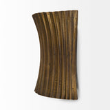 Letitia Gold Hammered Metal Fan Wall Sconce by Mercana at Eve Furniture