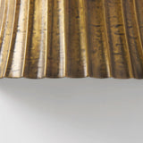 Letitia Gold Hammered Metal Fan Wall Sconce by Mercana at Eve Furniture