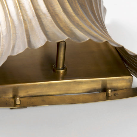 Letitia Gold Hammered Metal Fan Wall Sconce by Mercana at Eve Furniture