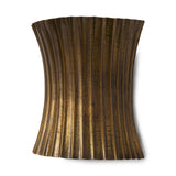 Letitia Gold Hammered Metal Fan Wall Sconce by Mercana at Eve Furniture