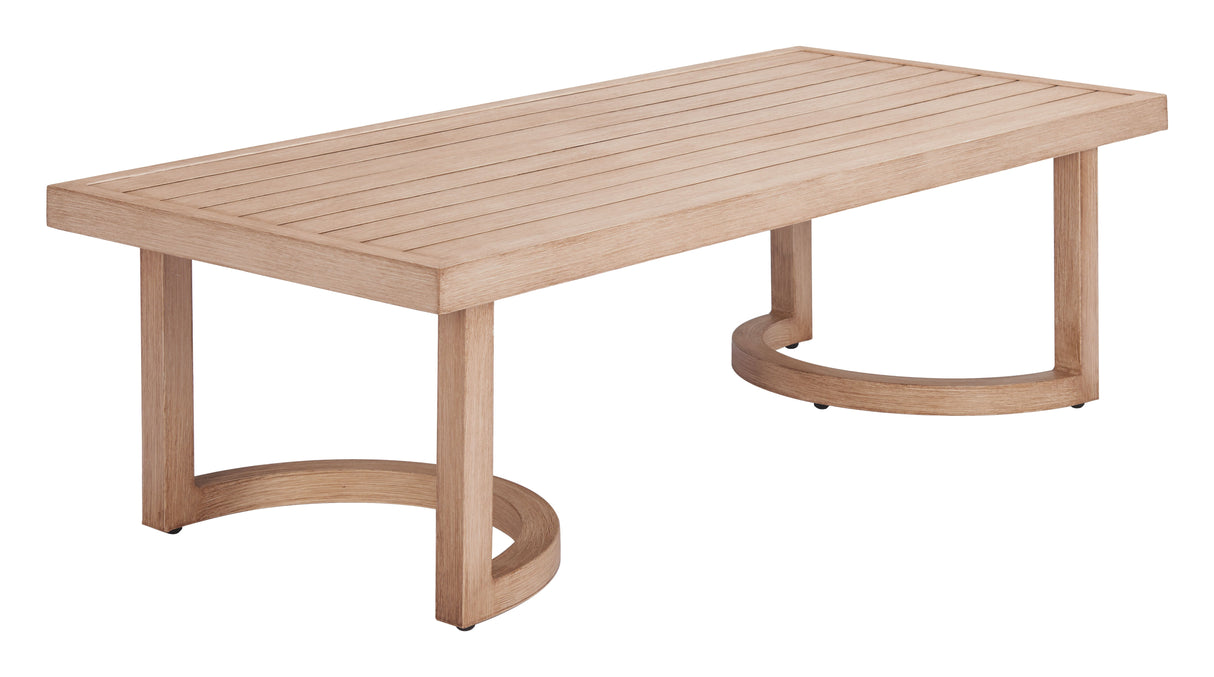 Leto Brown Outdoor Coffee Table by Zuomod at Eve Furniture
