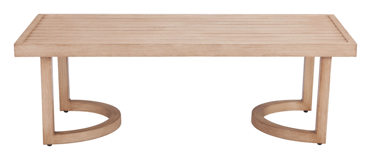 Leto Brown Outdoor Coffee Table by Zuomod at Eve Furniture