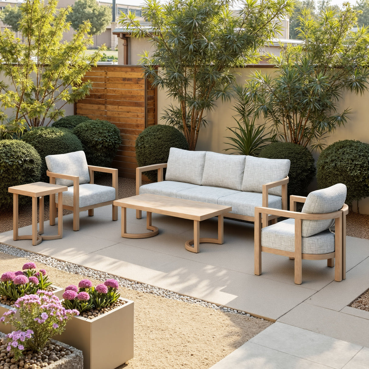 Leto Brown Outdoor Side Table by Zuomod at Eve Furniture