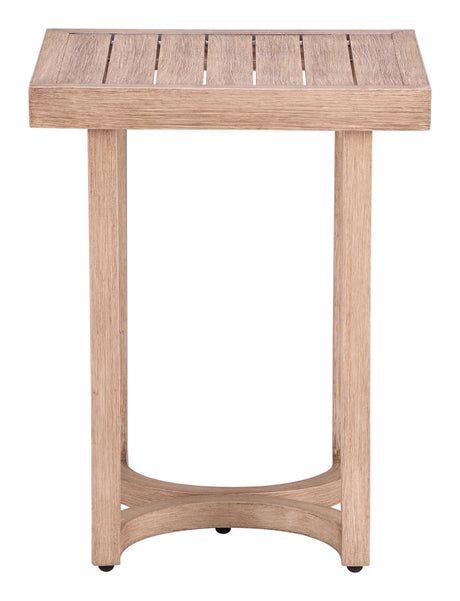 Leto Brown Outdoor Side Table by Zuomod at Eve Furniture