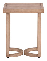 Leto Brown Outdoor Side Table by Zuomod at Eve Furniture