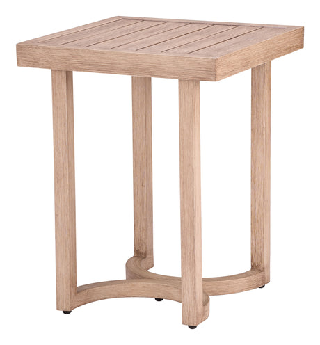 Leto Brown Outdoor Side Table by Zuomod at Eve Furniture