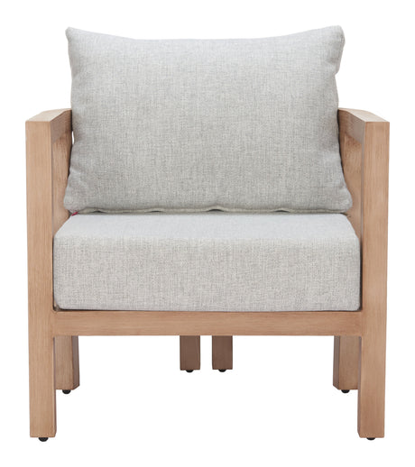Leto Gray Outdoor Armchair by Zuomod at Eve Furniture