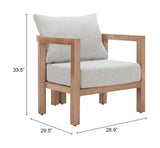 Leto Gray Outdoor Armchair by Zuomod at Eve Furniture