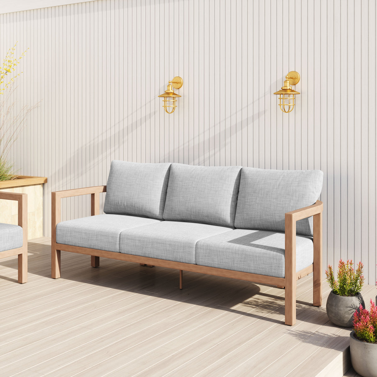 Leto Gray Outdoor Sofa by Zuomod at Eve Furniture