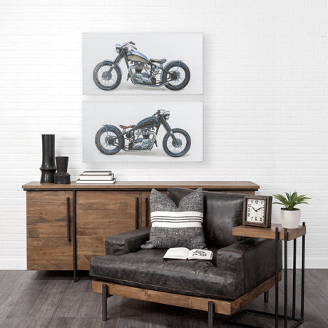 Lets Roll II White by James Wiens a Hand Embellished Textured Canvas by Mercana at Eve Furniture