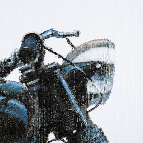 Lets Roll White I by James Wiens a Hand Embellished Textured Framed Art Print Matted under Glass by Mercana at Eve Furniture