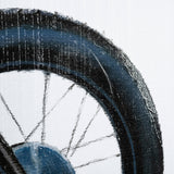 Lets Roll White I by James Wiens a Hand Embellished Textured Framed Art Print Matted under Glass by Mercana at Eve Furniture