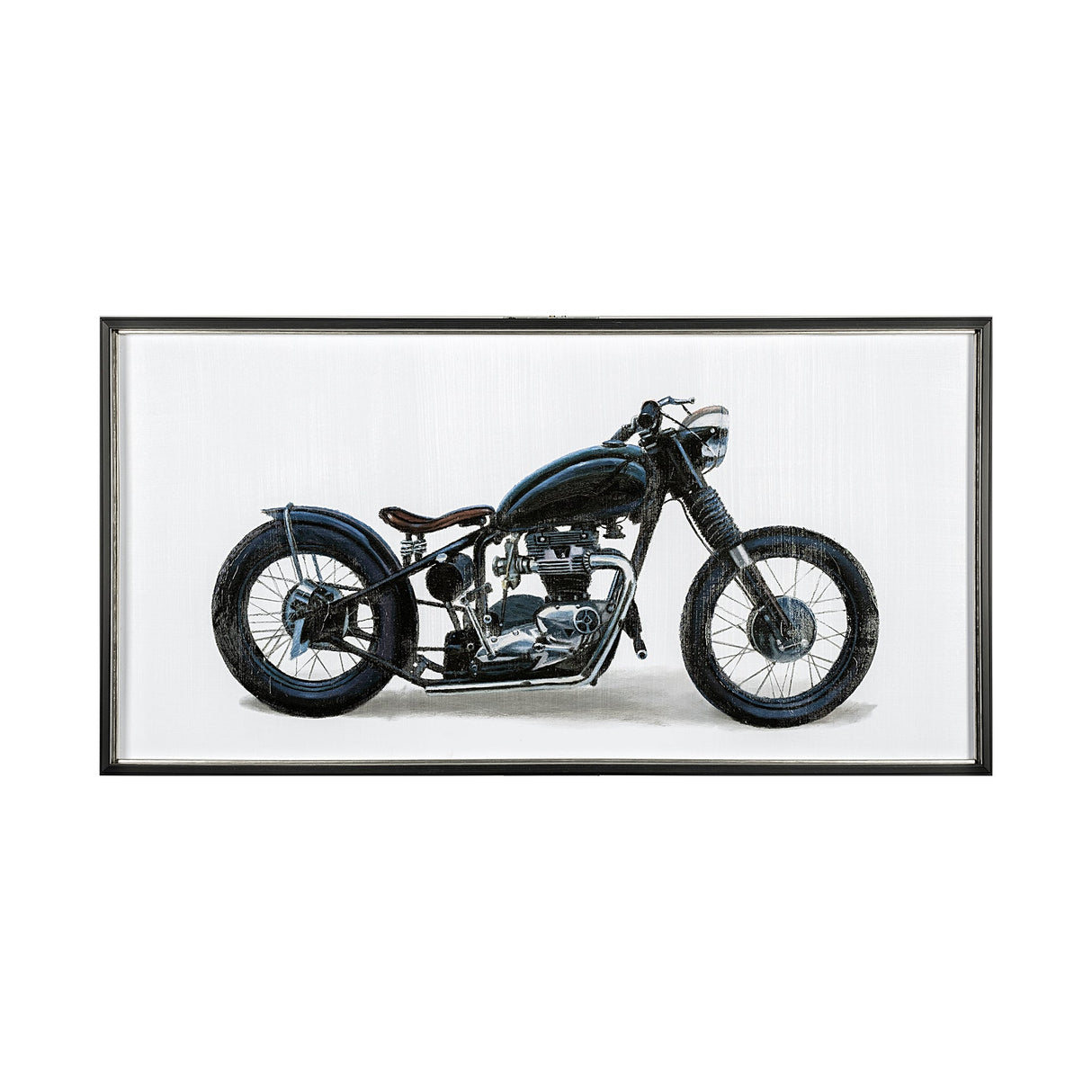 Lets Roll White I by James Wiens a Hand Embellished Textured Framed Art Print Matted under Glass by Mercana at Eve Furniture