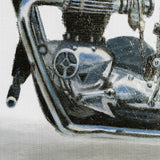 Lets Roll White II by James Wiens a Hand Embellished Textured Framed Art Print Matted under Glass by Mercana at Eve Furniture