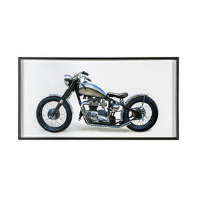Lets Roll White II by James Wiens a Hand Embellished Textured Framed Art Print Matted under Glass by Mercana at Eve Furniture