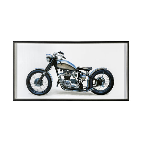 Lets Roll White II by James Wiens a Hand Embellished Textured Framed Art Print Matted under Glass by Mercana at Eve Furniture